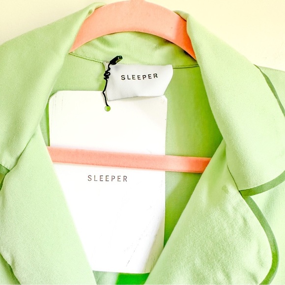 NWT Sleeper Mint Green Button Front Pajama Top Oversized sz Small - Picture 8 of 9